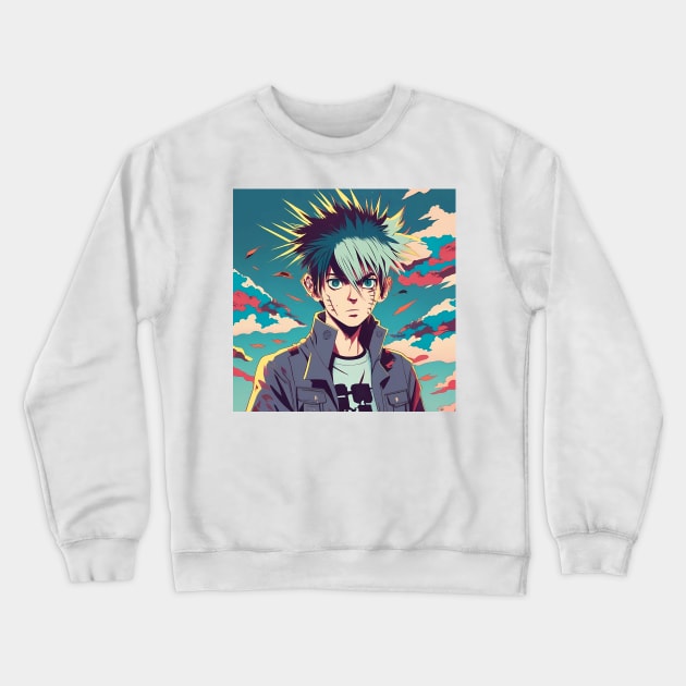 Anime art Crewneck Sweatshirt by IOANNISSKEVAS